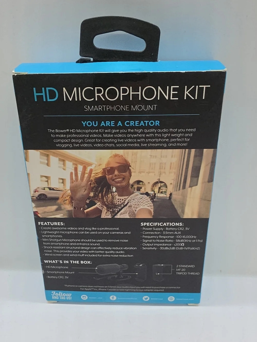 Bower HD Microphone Kit for Smartphone  Black
